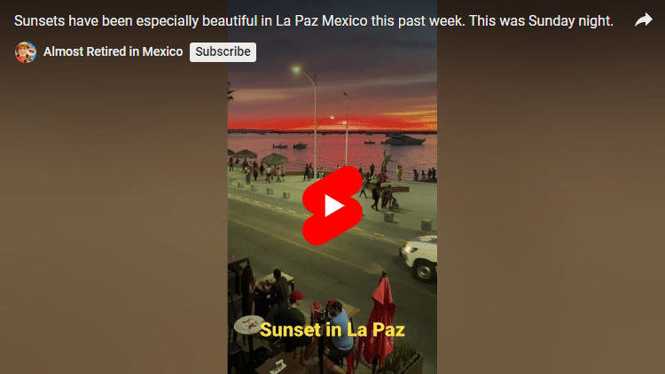 Sunsets have been especially beautiful in La Paz Mexico this past week